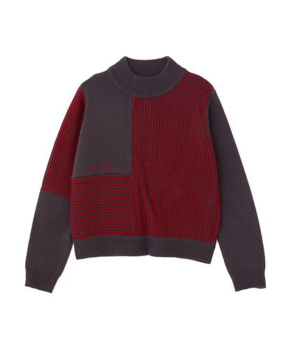 混色拼接 MELANGE SWITCHING KINT PULLOVER 針織套頭衫