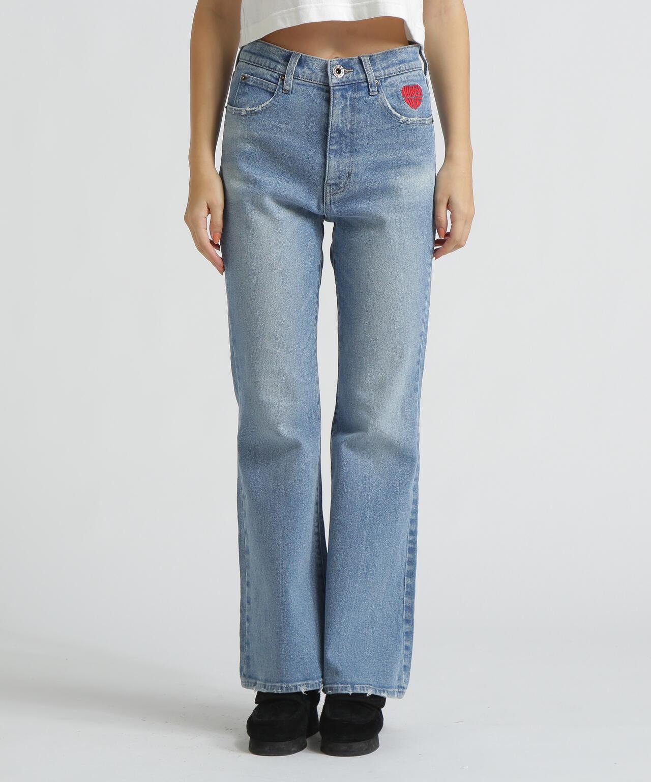 DENIM FLARE PANTS 牛仔喇叭褲