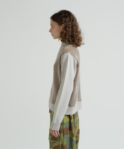 混色拼接 MELANGE SWITCHING KINT PULLOVER 針織套頭衫