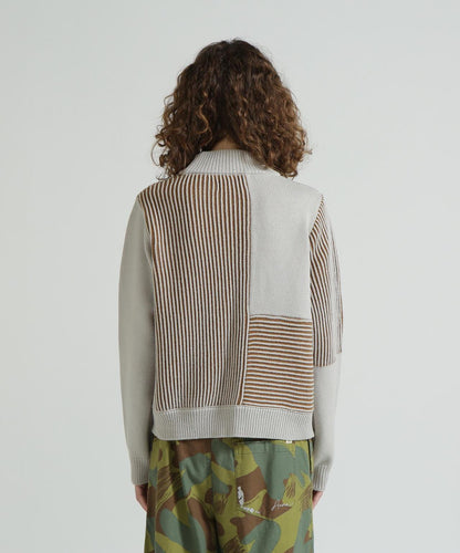 混色拼接 MELANGE SWITCHING KINT PULLOVER 針織套頭衫