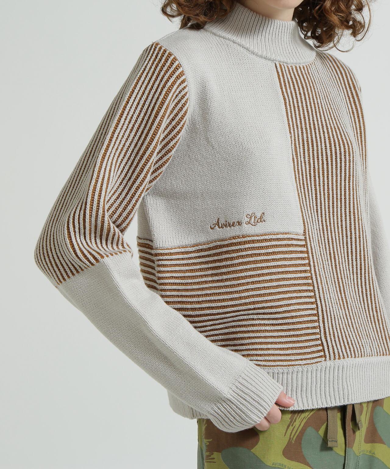 混色拼接 MELANGE SWITCHING KINT PULLOVER 針織套頭衫