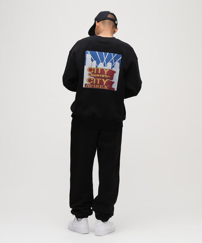 AVIREX × CITY COUNTRY CITY SIGNATURE CREW SWEAT 圓領衛衣