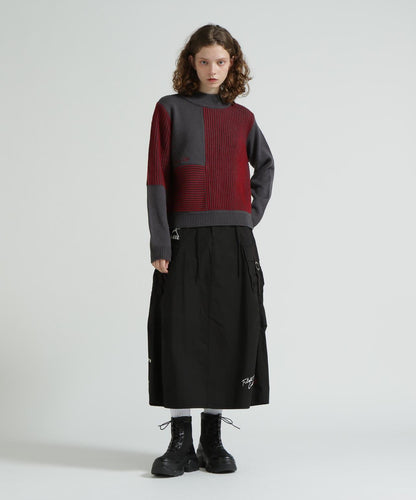 混色拼接 MELANGE SWITCHING KINT PULLOVER 針織套頭衫