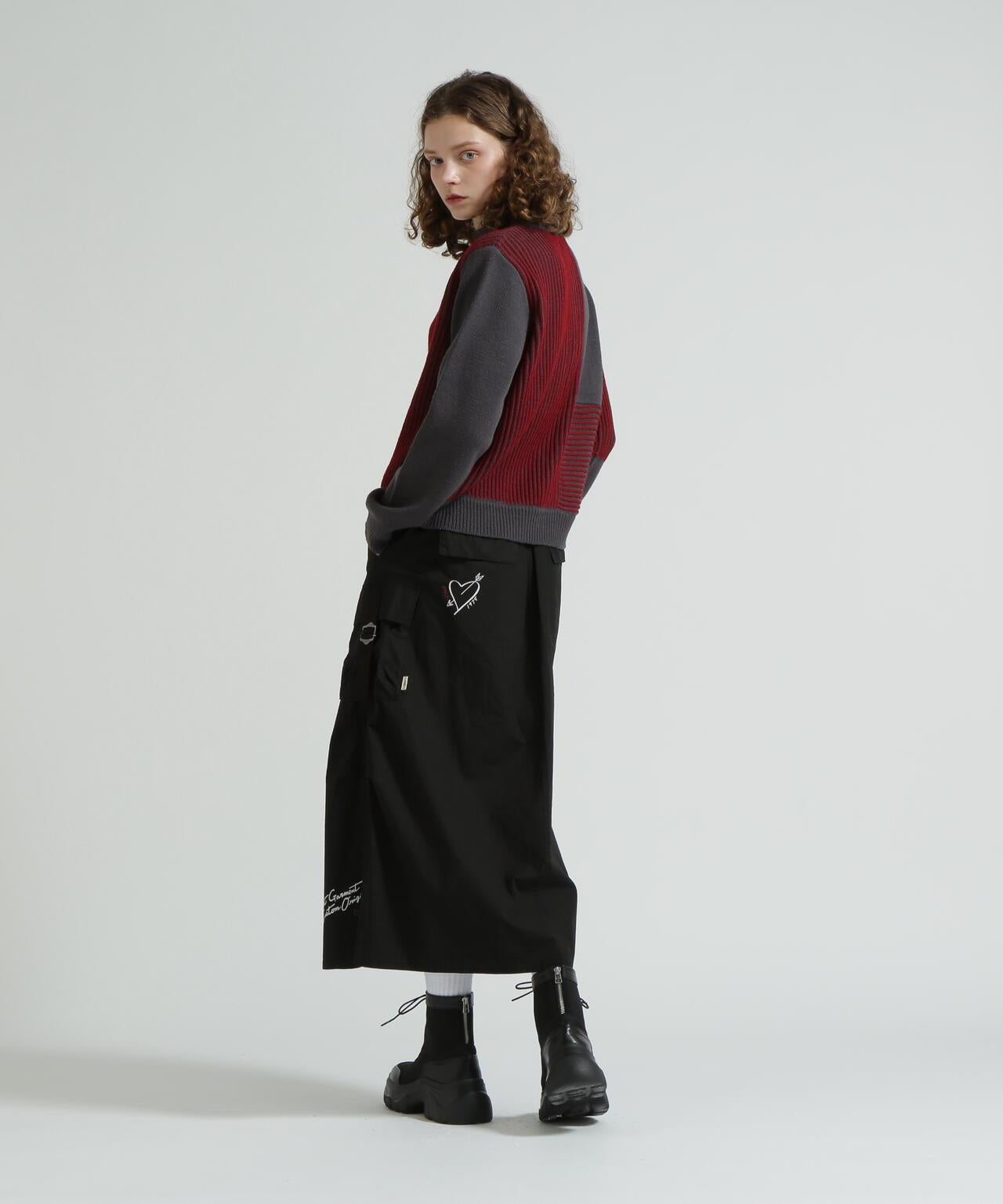 混色拼接 MELANGE SWITCHING KINT PULLOVER 針織套頭衫