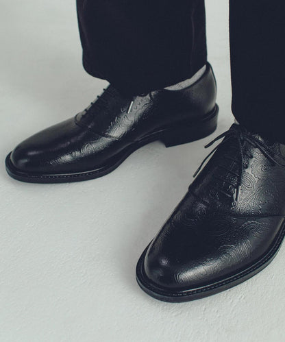男士CLASSIC SADDLE設計 BLACK PAISLEY圖案 鞋