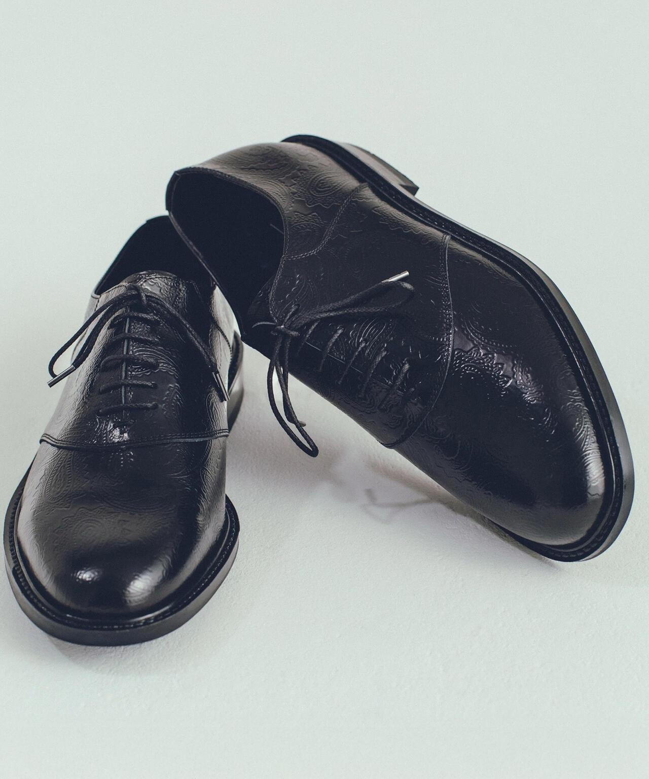 男士CLASSIC SADDLE設計 BLACK PAISLEY圖案 鞋