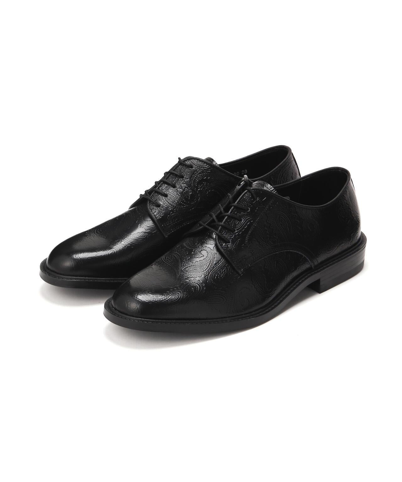 Kenford Fineshoes MENS CLASSIC PLAIN TOE BLACK PAISLEY 男士皮鞋