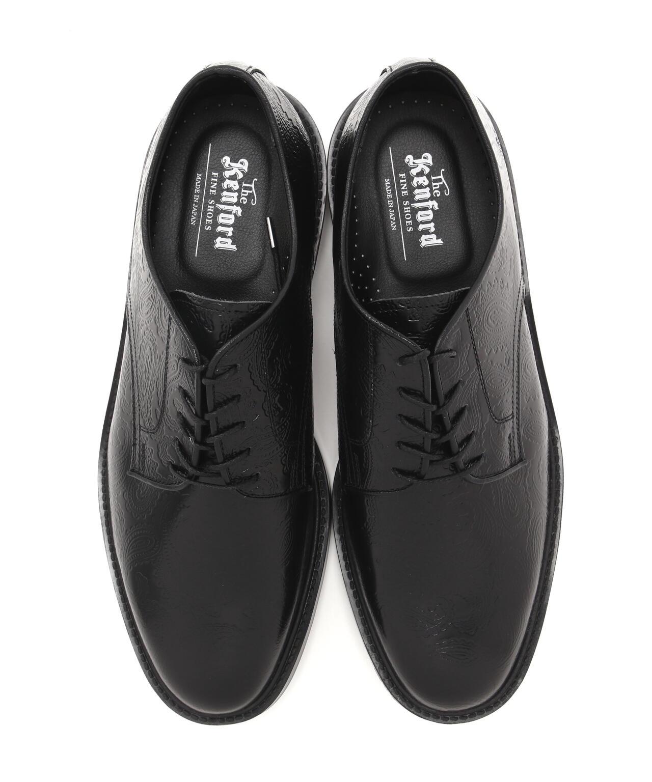 Kenford Fineshoes MENS CLASSIC PLAIN TOE BLACK PAISLEY 男士皮鞋