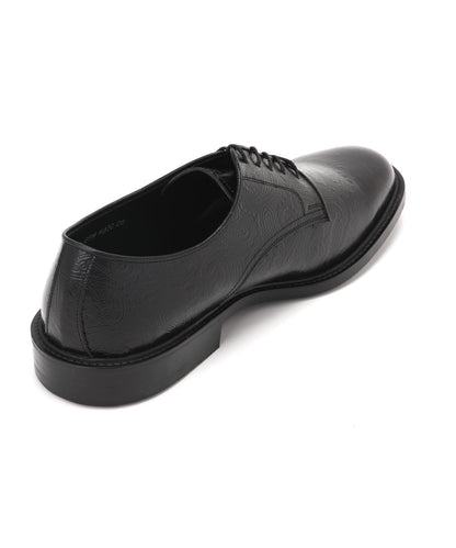 Kenford Fineshoes MENS CLASSIC PLAIN TOE BLACK PAISLEY 男士皮鞋