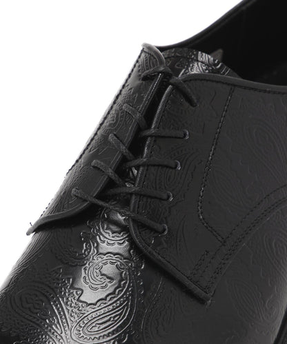 Kenford Fineshoes MENS CLASSIC PLAIN TOE BLACK PAISLEY 男士皮鞋