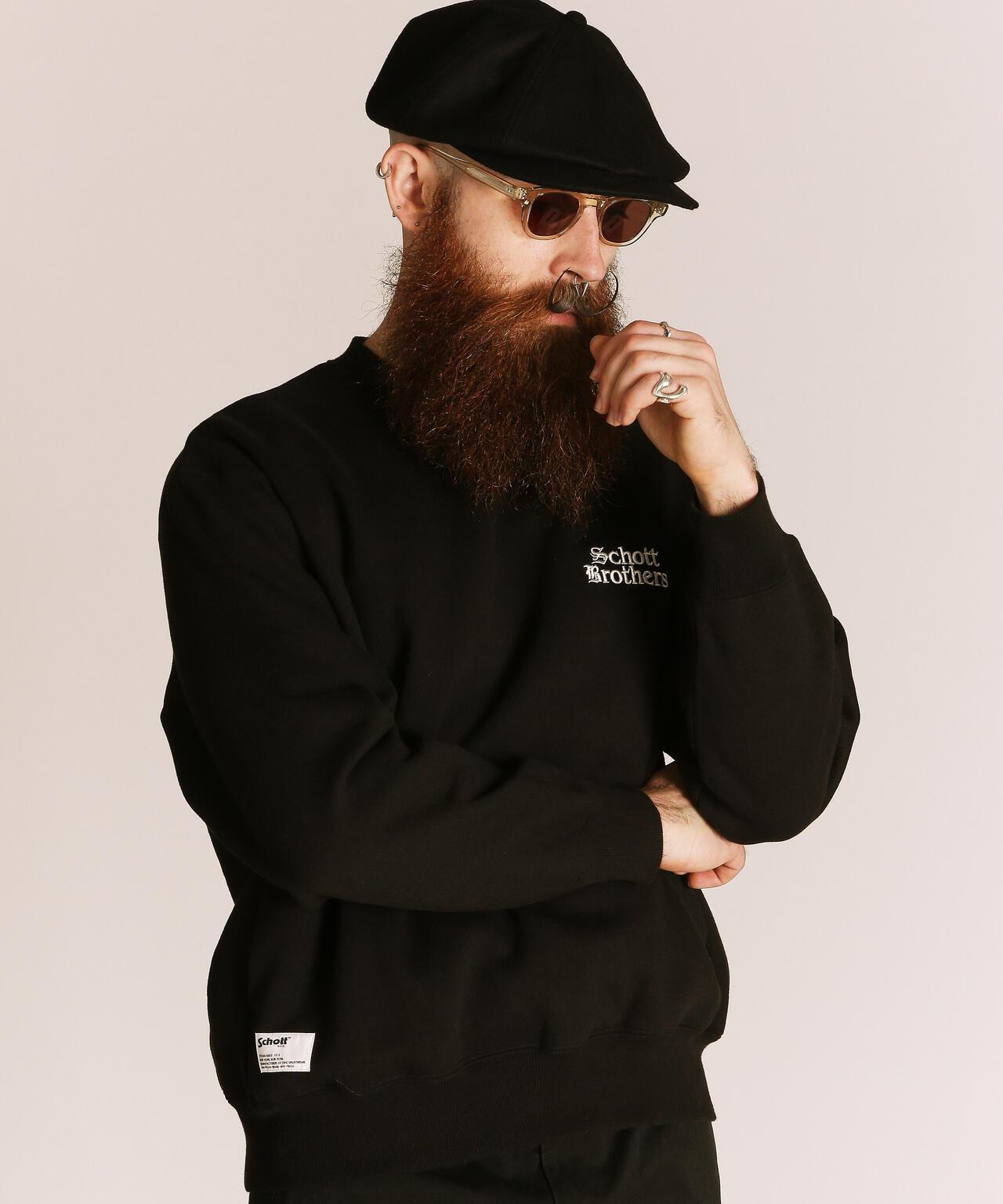 B.S. CREW SWEAT 黑羊圖案圓領衛衣