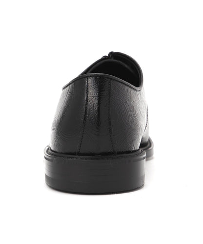 Kenford Fineshoes MENS CLASSIC PLAIN TOE BLACK PAISLEY 男士皮鞋