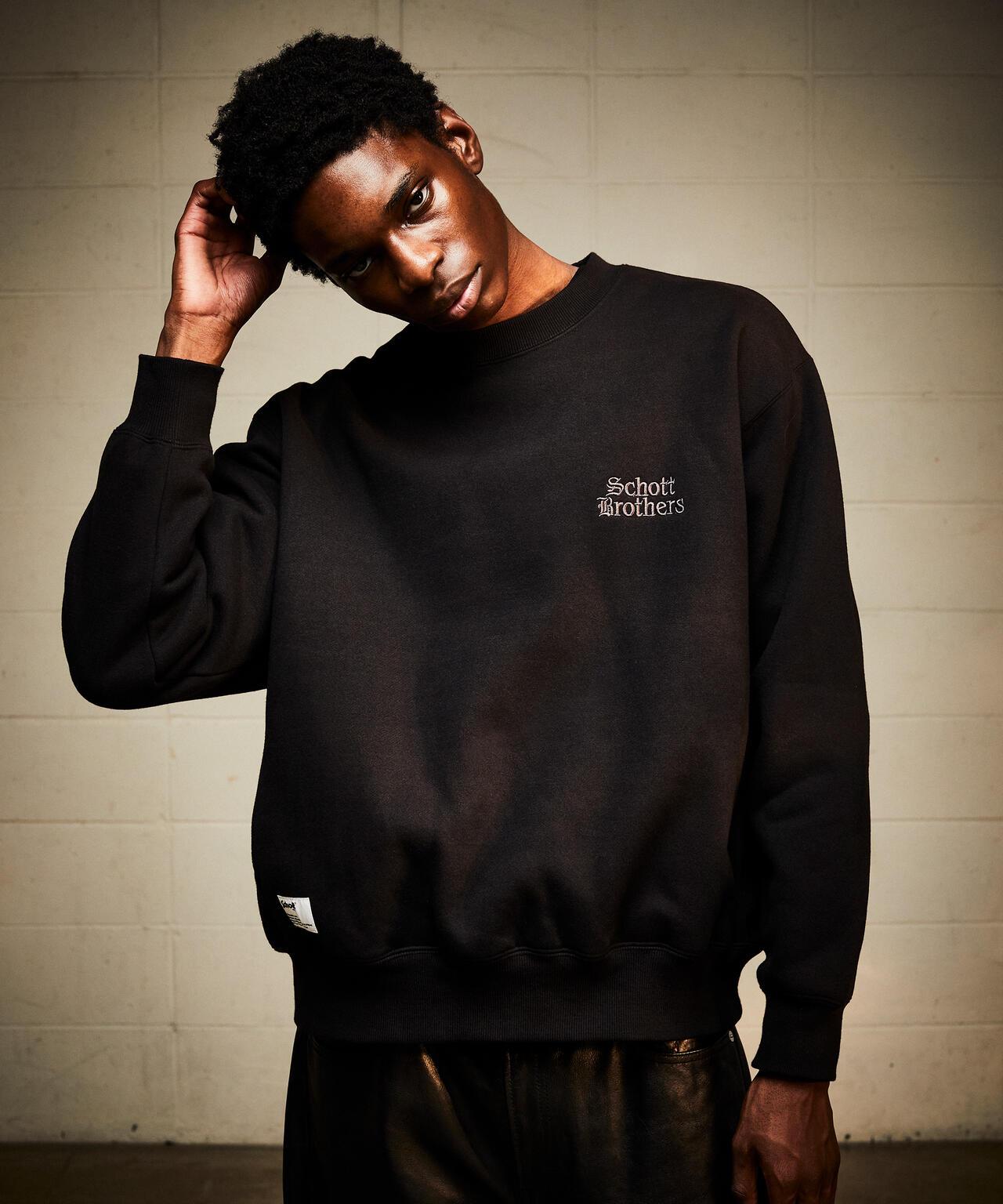B.S. CREW SWEAT 黑羊圖案圓領衛衣