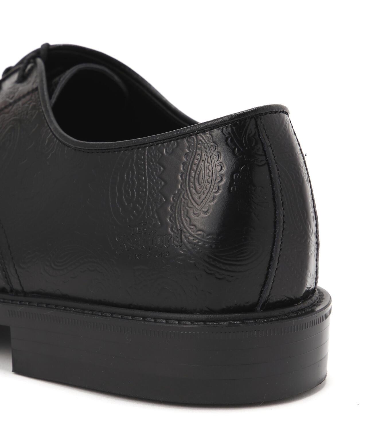 Kenford Fineshoes MENS CLASSIC PLAIN TOE BLACK PAISLEY 男士皮鞋