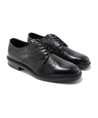 Kenford Fineshoes MENS CLASSIC PLAIN TOE BLACK PAISLEY 男士皮鞋