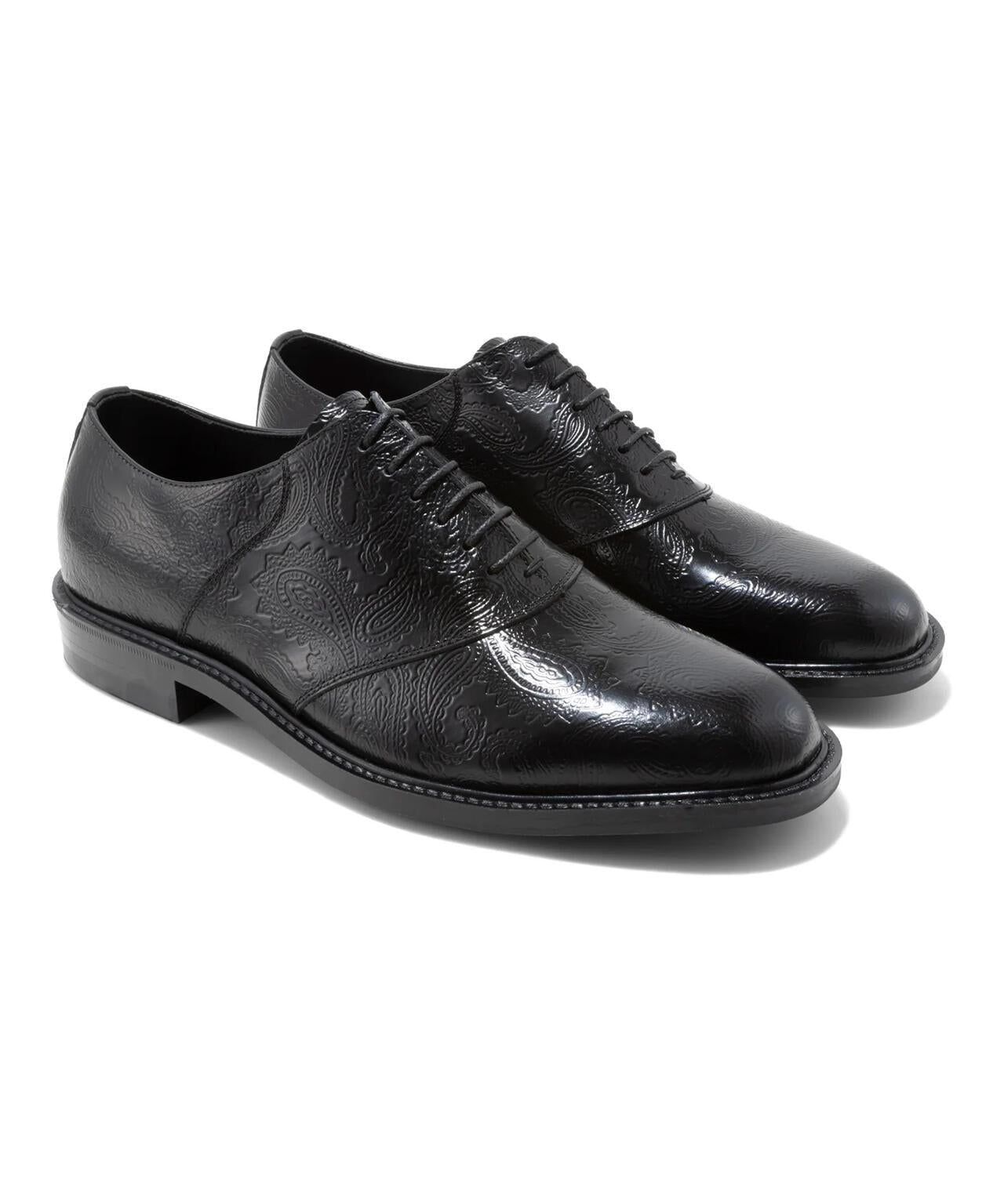 男士CLASSIC SADDLE設計 BLACK PAISLEY圖案 鞋