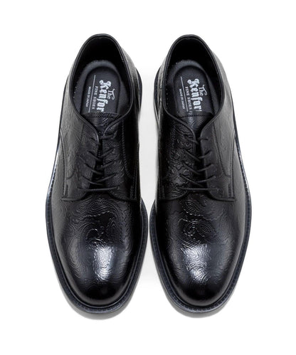 Kenford Fineshoes MENS CLASSIC PLAIN TOE BLACK PAISLEY 男士皮鞋