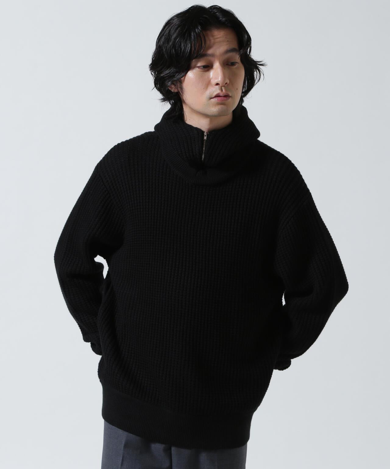 Zip Waffle Knit Hoodie 華夫格針織拉鍊連帽衫