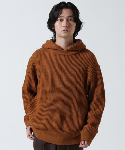 Zip Waffle Knit Hoodie 華夫格針織拉鍊連帽衫