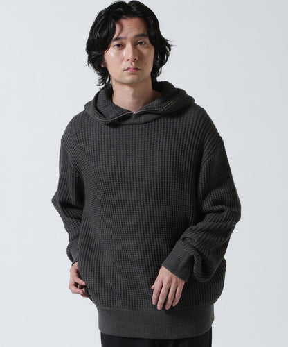 Zip Waffle Knit Hoodie 華夫格針織拉鍊連帽衫