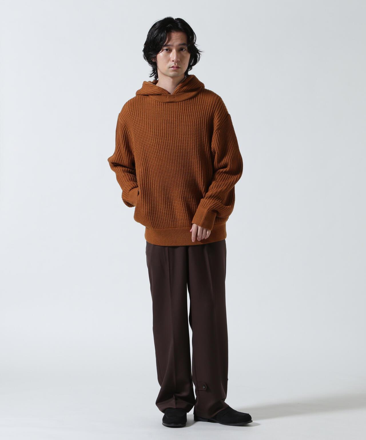 Zip Waffle Knit Hoodie 華夫格針織拉鍊連帽衫
