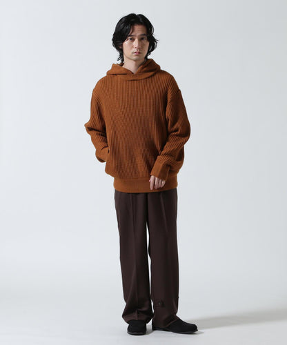 Zip Waffle Knit Hoodie 華夫格針織拉鍊連帽衫