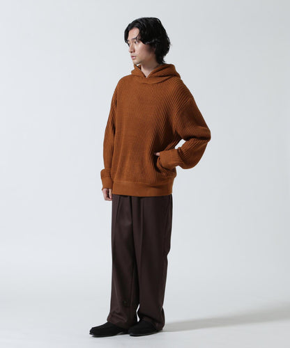 Zip Waffle Knit Hoodie 華夫格針織拉鍊連帽衫