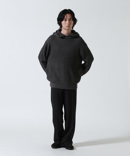 Zip Waffle Knit Hoodie 華夫格針織拉鍊連帽衫