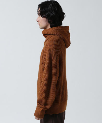 Zip Waffle Knit Hoodie 華夫格針織拉鍊連帽衫