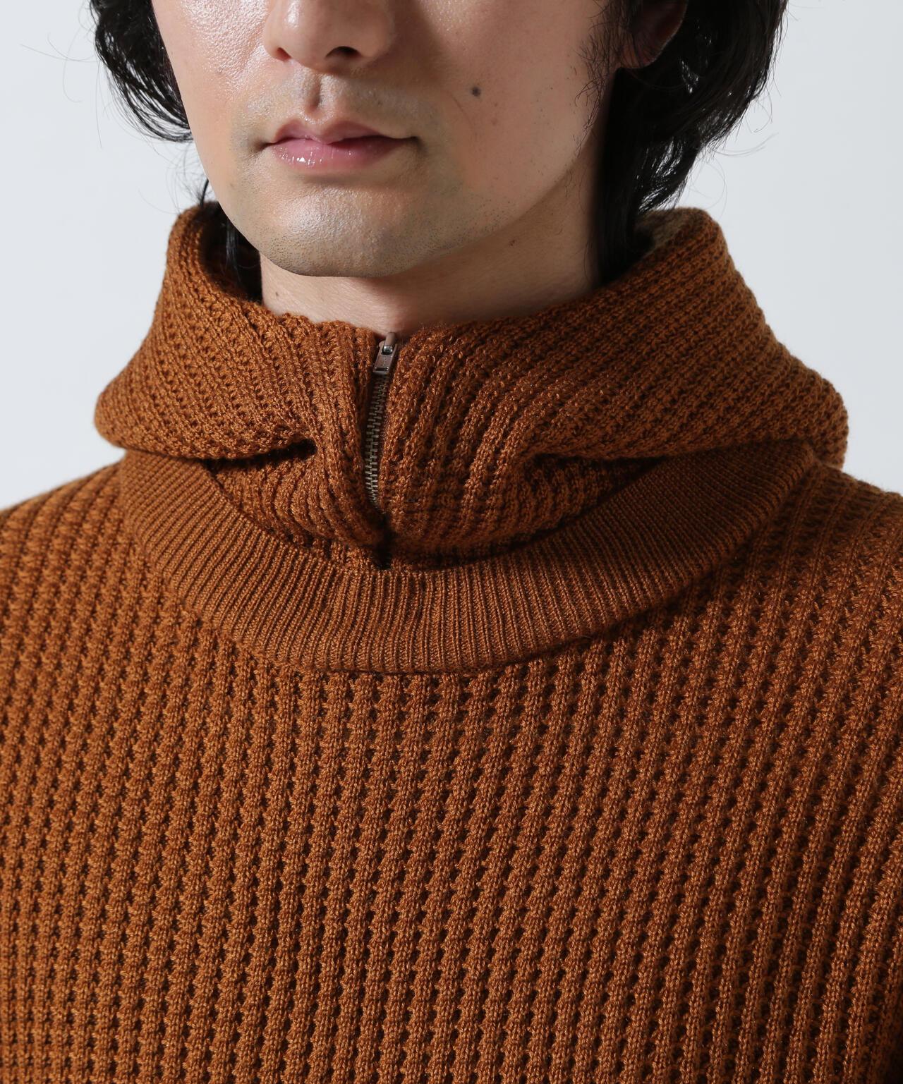 Zip Waffle Knit Hoodie 華夫格針織拉鍊連帽衫