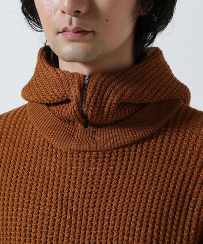 Zip Waffle Knit Hoodie 華夫格針織拉鍊連帽衫