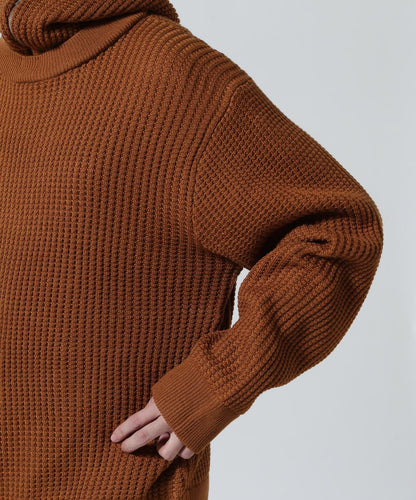 Zip Waffle Knit Hoodie 華夫格針織拉鍊連帽衫