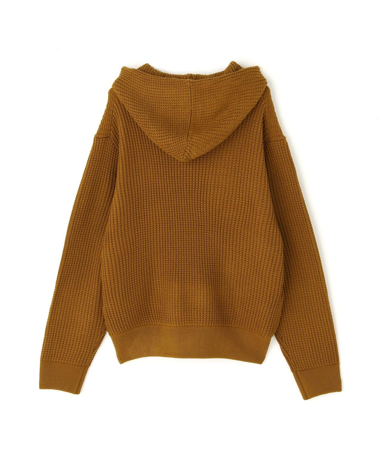 Zip Waffle Knit Hoodie 華夫格針織拉鍊連帽衫