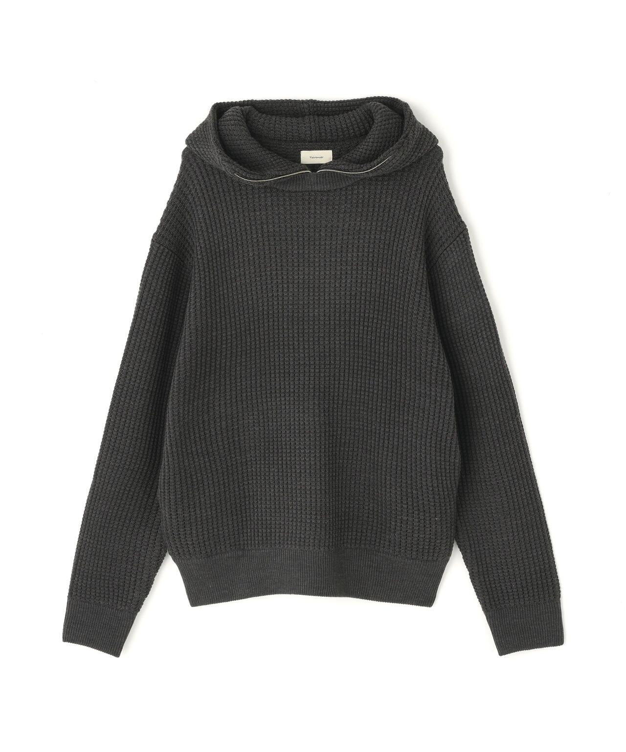 Zip Waffle Knit Hoodie 華夫格針織拉鍊連帽衫