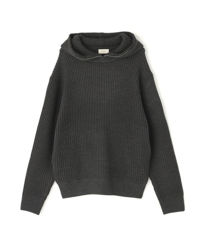 Zip Waffle Knit Hoodie 華夫格針織拉鍊連帽衫