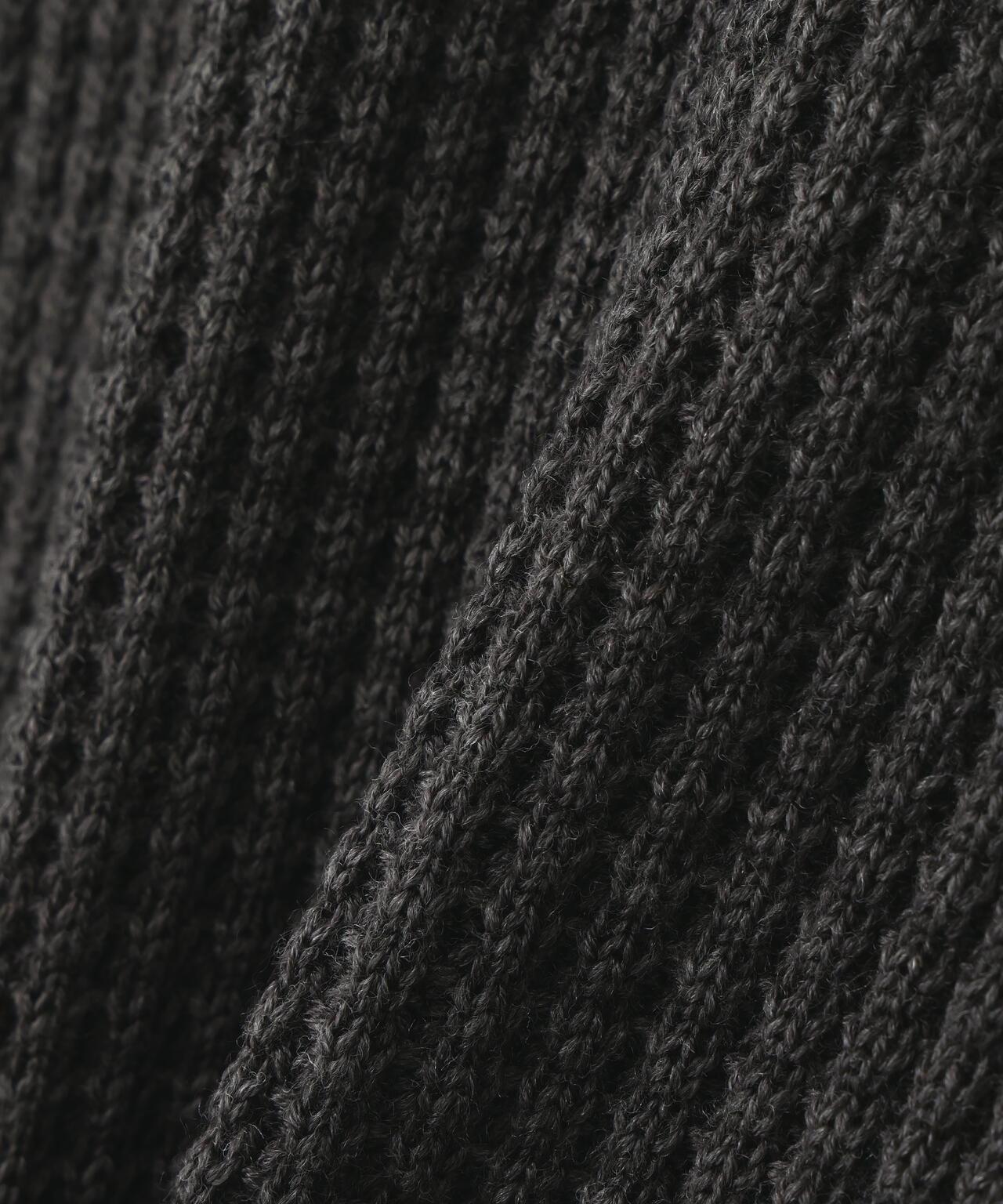 Zip Waffle Knit Hoodie 華夫格針織拉鍊連帽衫
