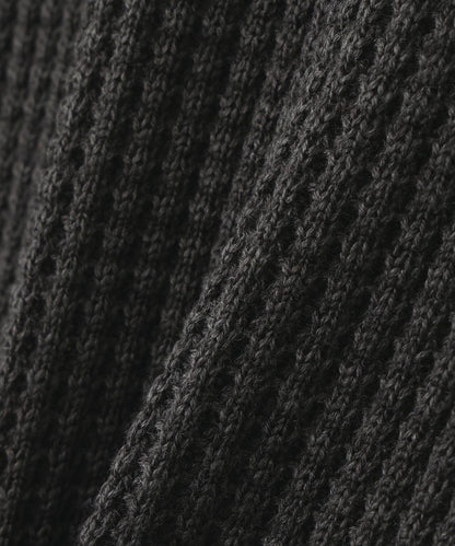 Zip Waffle Knit Hoodie 華夫格針織拉鍊連帽衫