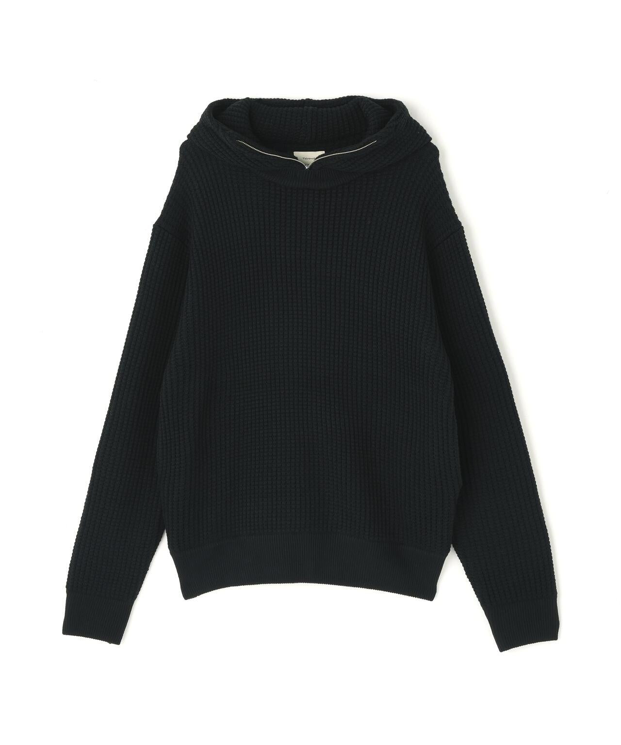 Zip Waffle Knit Hoodie 華夫格針織拉鍊連帽衫