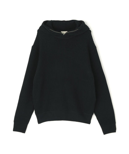 Zip Waffle Knit Hoodie 華夫格針織拉鍊連帽衫