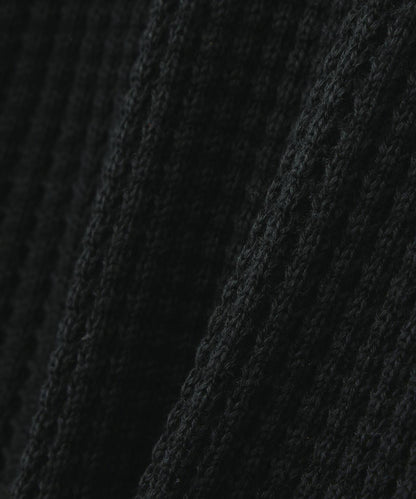 Zip Waffle Knit Hoodie 華夫格針織拉鍊連帽衫