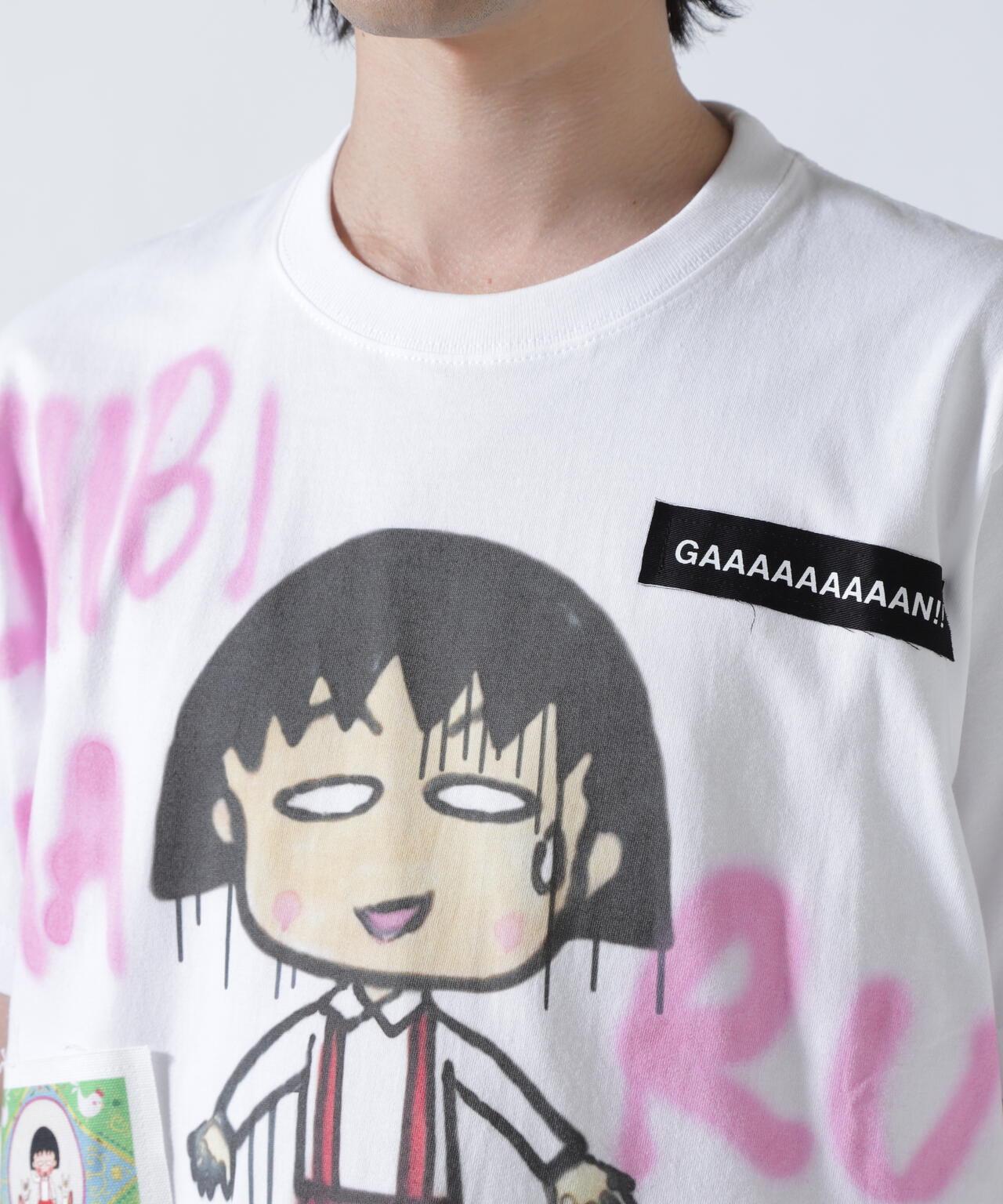 guernika×ちびまる子ちゃん（櫻桃小丸子） Drooping Maruko Paint 印花T恤