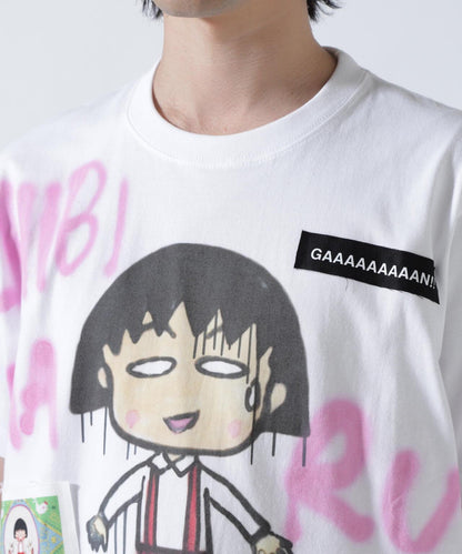 guernika×ちびまる子ちゃん（櫻桃小丸子） Drooping Maruko Paint 印花T恤