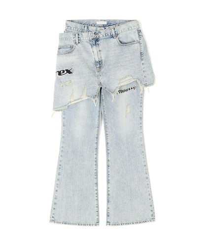 AVIREX×MOUSSY TWIN SLIM FLARE DENIM PANTS 牛仔褲