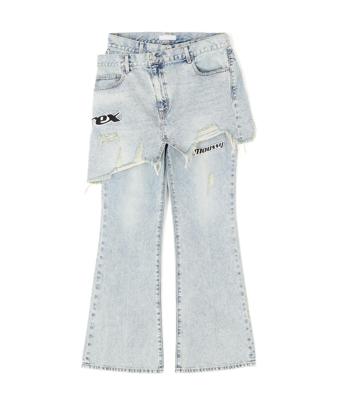 AVIREX×MOUSSY TWIN SLIM FLARE DENIM PANTS 牛仔褲