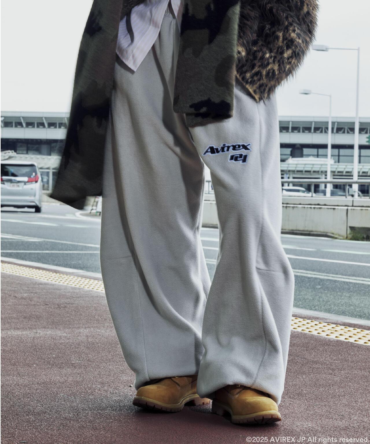 AVIREX×MOUSSY FLEECE 抓絨褲