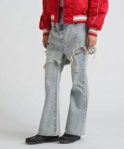 AVIREX×MOUSSY TWIN SLIM FLARE DENIM PANTS 牛仔褲