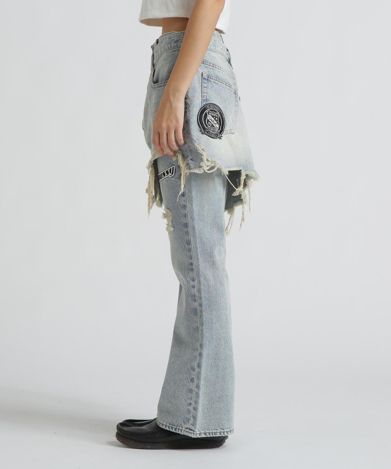 AVIREX×MOUSSY TWIN SLIM FLARE DENIM PANTS 牛仔褲