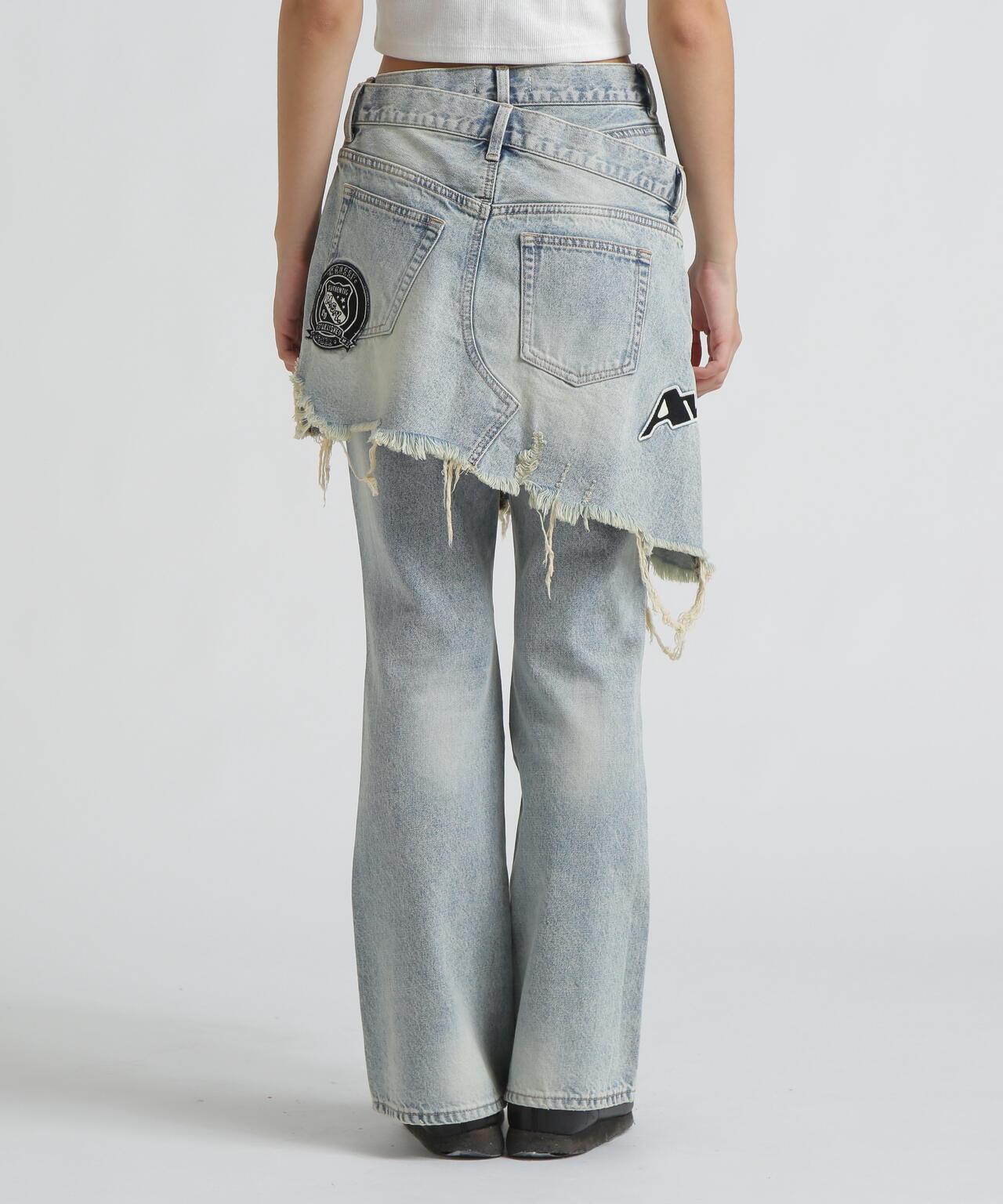 AVIREX×MOUSSY TWIN SLIM FLARE DENIM PANTS 牛仔褲
