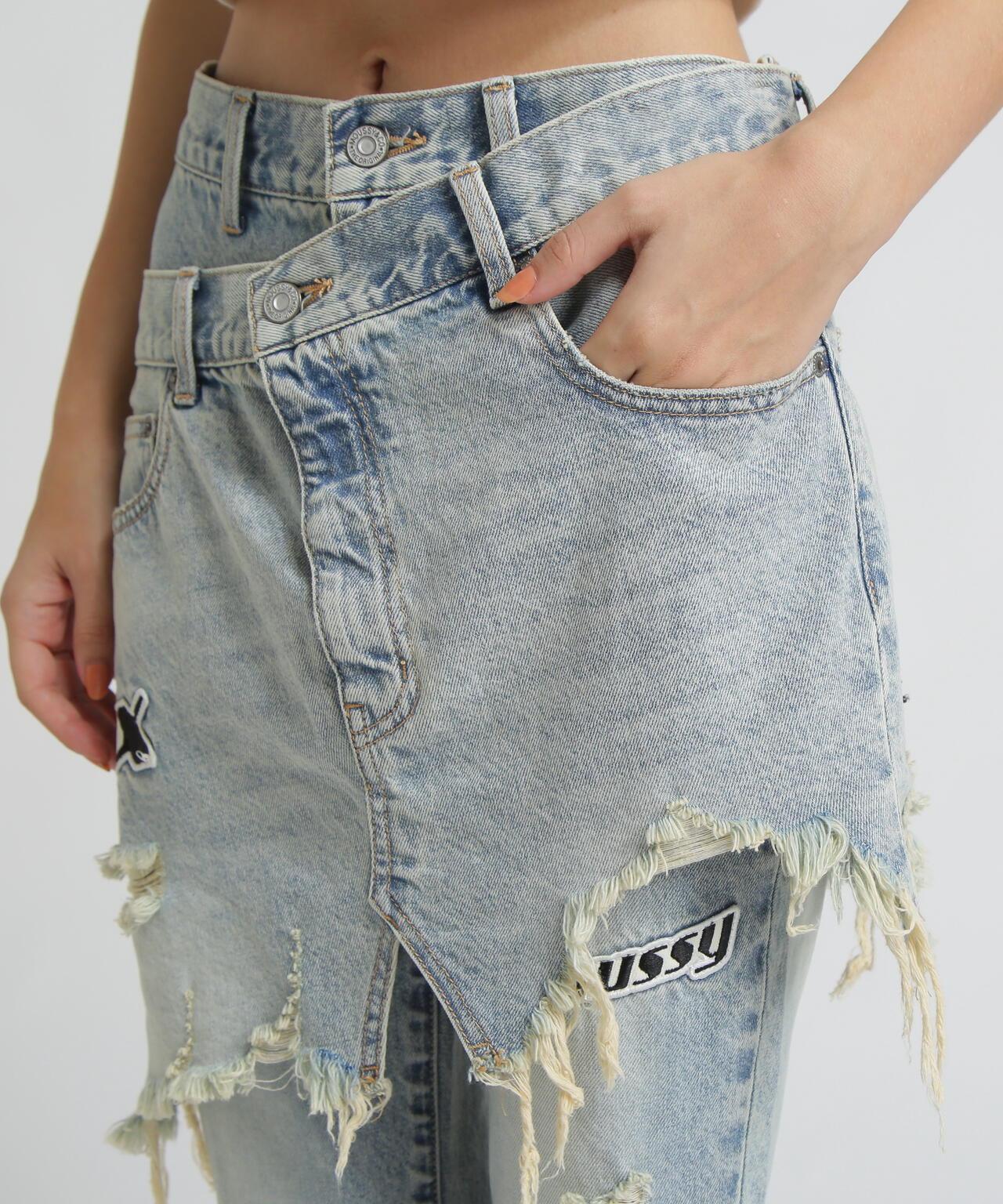 AVIREX×MOUSSY TWIN SLIM FLARE DENIM PANTS 牛仔褲