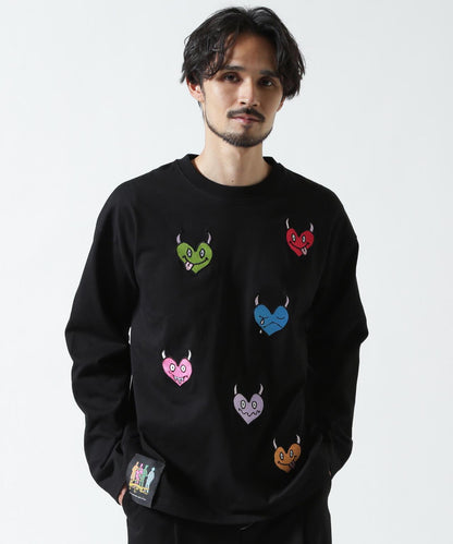 多心形圖案長袖T恤 maxsix MALTI HEART L/S TEE